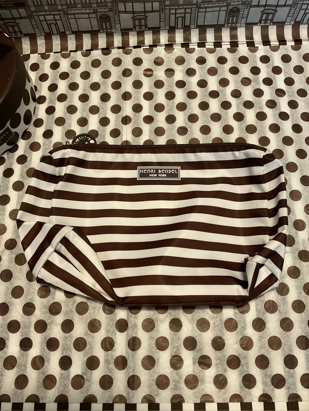 Henri Bendel Packable Travel Trio - Set of 3 Centennial Stripe Nylon Bags